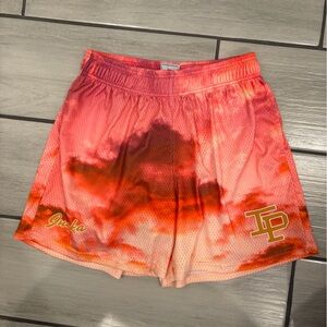 Inaka Power Sunset Red and Pink Mesh Shorts